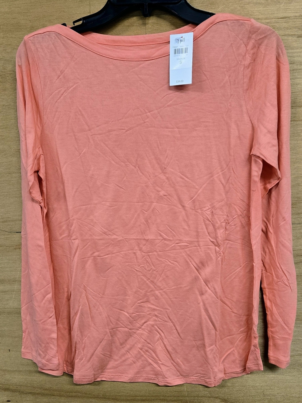 J. Jill Lightweight Long Sleeve Boat Neck Top - Salmon